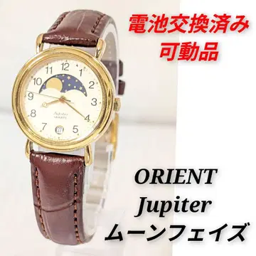 ORIENT Jupiter 문페이즈 여성용 배터리 교체 완료 가동품 Q-28