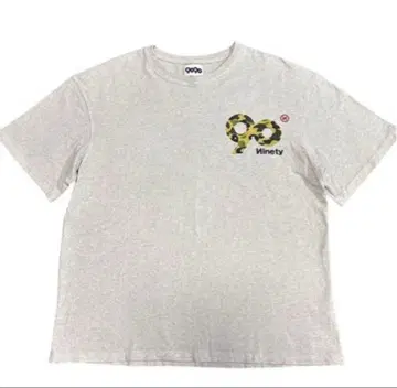 NINETY NINETY 티셔츠 카모플라주 로고 그레이 9090