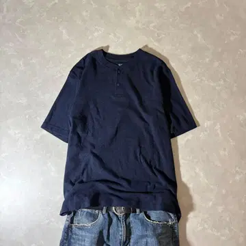 archive henley neck thermal s/s tee y2k