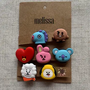 melissa BT21 실리콘 배지 8개 세트