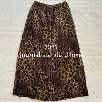 새상품급 journal standard luxe 매트 새틴 레오파 이지 팬츠