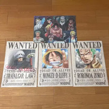 ONE PIECE 현상 수배 포스터 4장 세트
