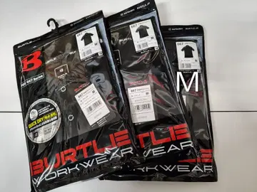 BURTLE 반팔 피케 셔츠 667 블랙 M 3장 세트