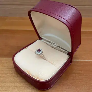 새상품급 반지 케이스 인조 가죽 빨간색