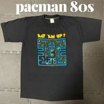 레어 pacman 팩맨 EAT 'EM UP! 셔츠 레트로 80s
