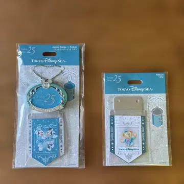 도쿄디즈니씨 25주년 쥬빌리 배지&리본