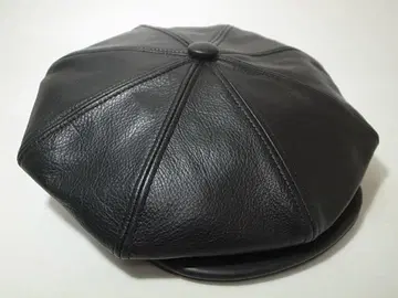 미국제 뉴욕 햇 Lamba Newsboy 천연 가죽 소재 블랙 XL 새상품