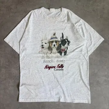 밥 해리슨 애니멀 티셔츠 구제 의류 90s 아노짱 L 그레이 20330