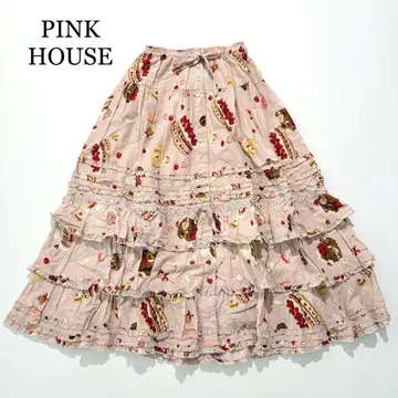 [컨디션 최상] PINK HOUSE 캉캉 스커트 케이크 딸기 프릴