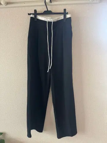 zara 더블 허리 밴딩 와이드 레그 팬츠 / 와이드 레그 트라우저