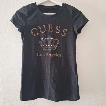 GUESS 반팔 T셔츠 크라운 큐빅 XS