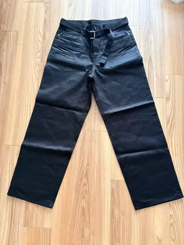 sacai 25SS 코튼 팬츠 사이즈 3 블랙 벨트 포함 새상품급