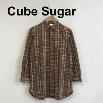 A0722A06 [ Cube Sugar ] 체크 무늬 튜닉 셔츠