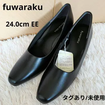 [미사용] fuwaraku 펌프스 블랙 24cmEE 5cm 힐