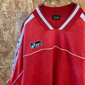 AE10520 ASICS 반팔 T셔츠 레드 남성용 LL 포스