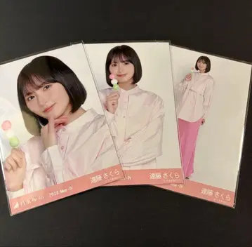 노기자카46 브로마이드 벚꽃 컬러 코디 3종 컴프 엔도 사쿠라