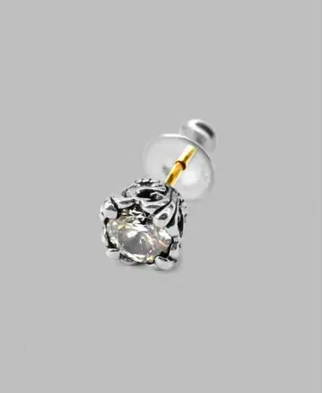 LION HEART 로얄 크라운 스터드 귀걸이 실버925