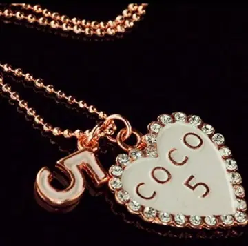 새상품 Swarovski COCO 5 하트 목걸이 핑크 골드 컬러