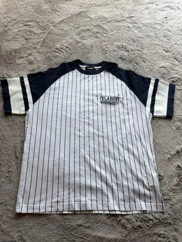 XLARGE 스트라이프 베이스볼 셔츠