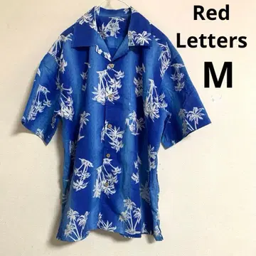 [ 새상품급 ] Red Letter 알로하 셔츠 블루 반팔 사이즈 M