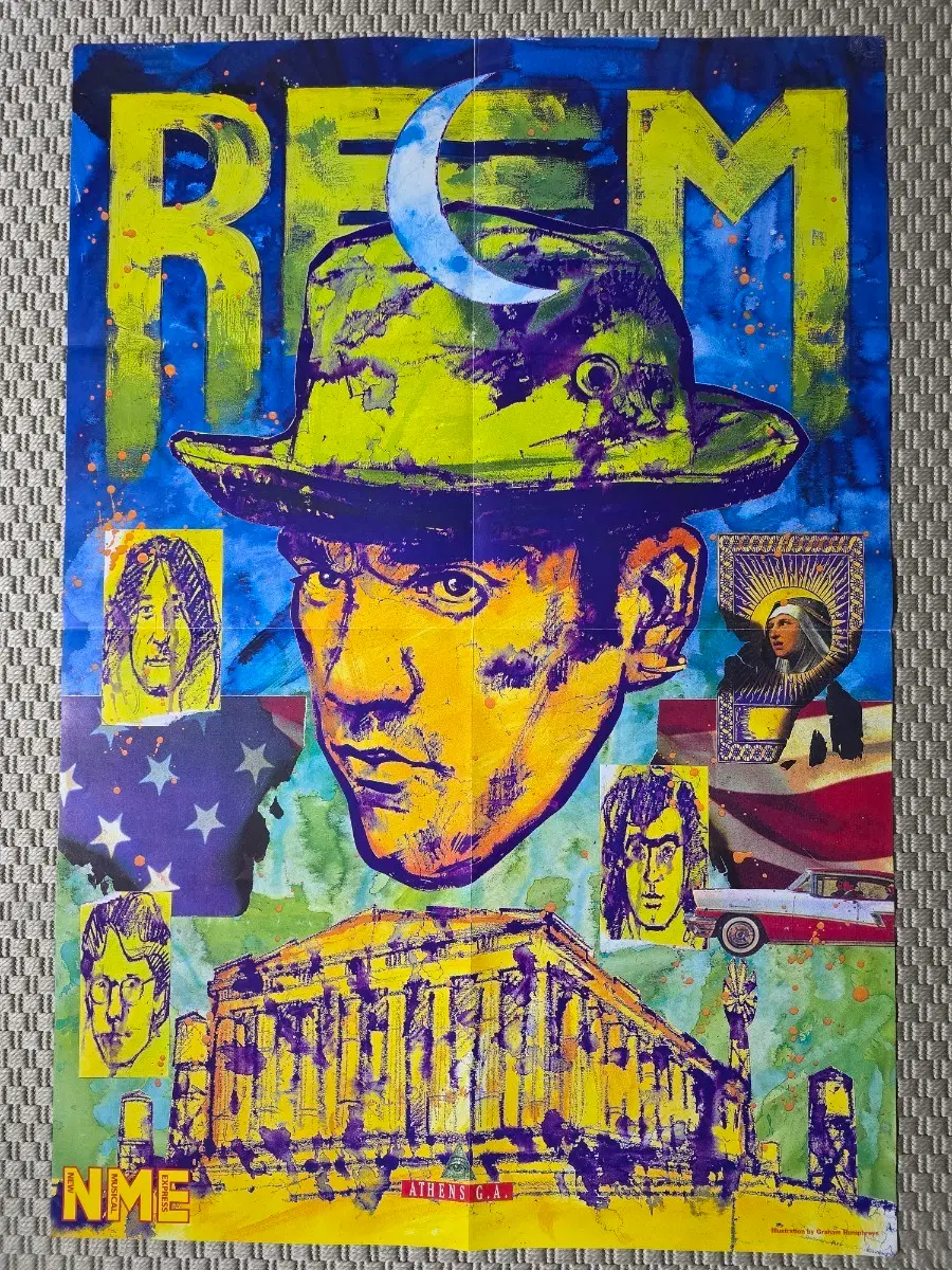 포스터 R.E.M. 알이엠 Michael Stipe 대형 양면 포스터