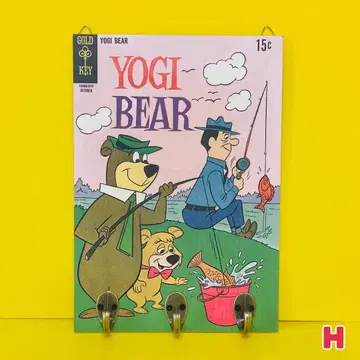 키 후크 우드 보드 벽 장식 수납 YOGI BEAR 아메리칸 코믹스 No.H