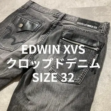 [ EDWIN ] 에드윈 XVS 시리즈 데님 크롭 팬츠 32인치