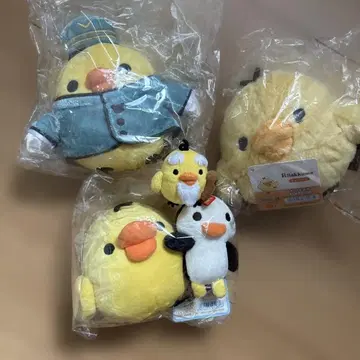 리락쿠마 키이로이토리 봉제 인형 세트 손바닥 봉제 인형