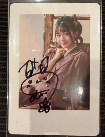 사키카와 히나노 친필 사인 폴라로이드풍 카드
