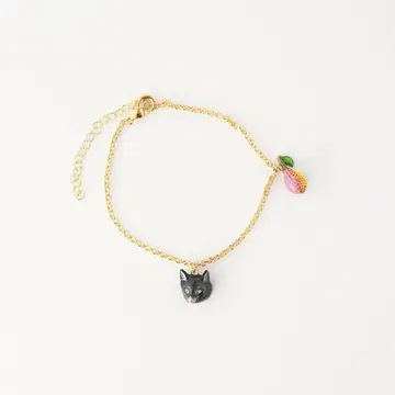 Nathalie Lete Bracelet Black cat