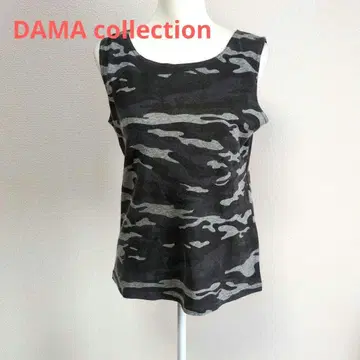 DAMA collection 여성용 카모 패턴 탱크탑 슬리브리스