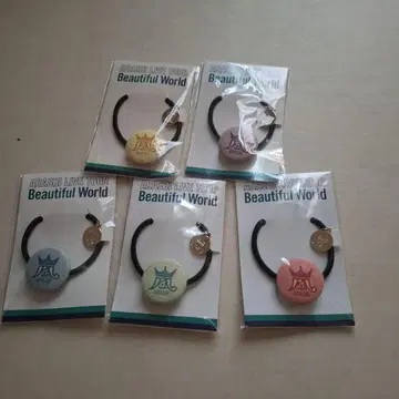 아라시 ARASHI Beautiful World 머리끈 5종 세트