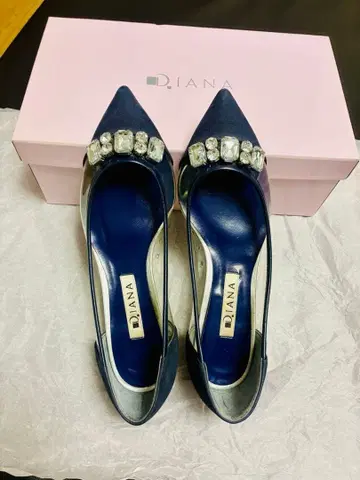 DIANA 비쥬 플랫 펌프스 네이비 22.5cm