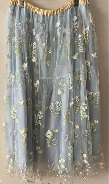 franche lippee FL5 꽃 자수 샤샤 스커트