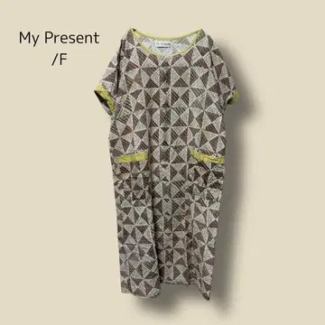 3519 [ My Present ] 집업 원피스 반팔 인도산 F
