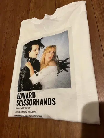 가위손 EDWARD SCISSORHANDS 티셔츠 포켓티 화이트