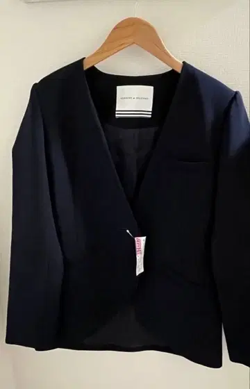 BORDERS at BALCONY 스와로테일 자켓 36 네이비