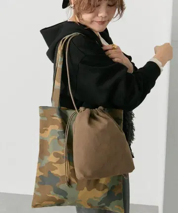 퓨어세신 재팬 메이드 프린트 토트 BAG 카모플라쥬