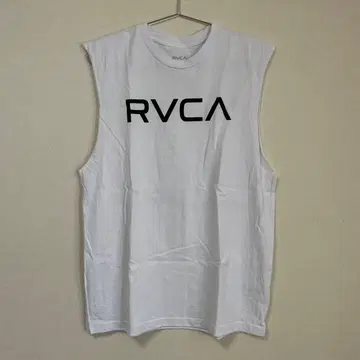 RVCA 남성용 탱크탑 슬리브리스 화이트 S 사이즈