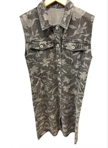 [ 가격 인하 가능 ] FIORE PRINT DENIM DRESS 사이즈 S
