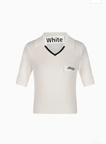 미사용 BIBIY. SUMMER POLO 화이트 썸머 폴로