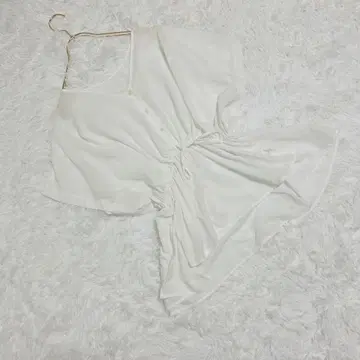 AZUL BY MOUSSY 루즈핏 M 블라우스 화이트 백리본