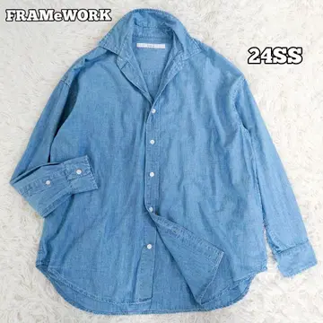 프레임워크 탕가리 셔츠 24SS 긴팔 데님 오버 사이즈