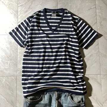archive striped vneck tee