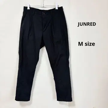 JUNRED 준레드 턱 테이퍼드 팬츠 M 블랙 슬랙스