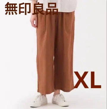 무인양품 린넨 워싱 이지 와이드 팬츠