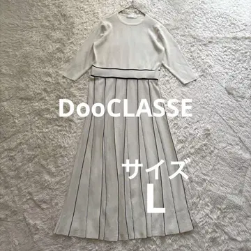 DooCLASSE 드라이 터치 니트 플리츠 원피스