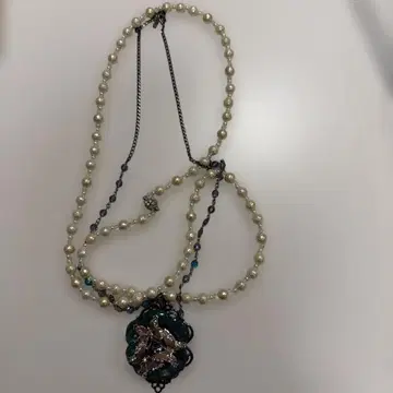 ANNA SUI 목걸이 버터플라이 펄 비즈