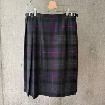 O'NEIL OF DUBLIN 체크 무늬 플리츠 스커트 랩스커트