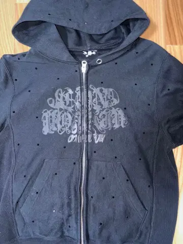 CONPOTAJU 집업 후드티 큐빅 가공 drip 레어